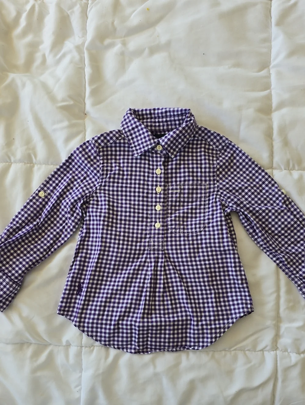 Ralph Lauren Purple Gingham Button-Down Shirt for Kids